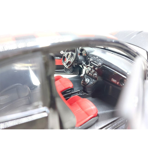 ABARTH NUOVA 500 2008 BLACK 1:18 Burago Auto Stradali Modellino