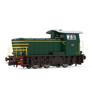 FS LOCOMOTIVA DIESEL DA MANOVRA LIVREA VERDE/GIALLO EP.IV 1971 - 1990 1:87 Rivarossi Treni Modellino
