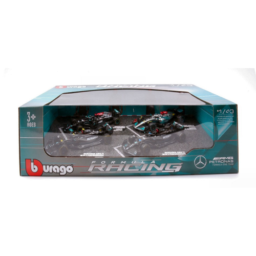 SET F1 MERCEDES GP N44 2023 L.HAMILTON - N63 2023 G.RUSSEL - W13 N44 2022 L.HAMILTON - W12 N44 2021 L.HAMILTON 1:43 Burago Formula 1 Modellino
