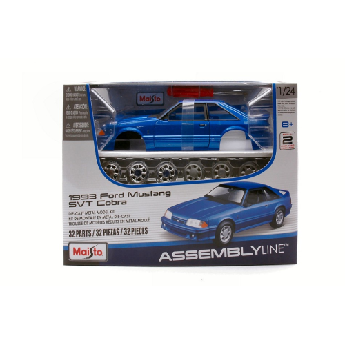 FORD MUSTANG SVT COBRA 1993 BLUE KIT 1:24 Maisto Kit Auto Modellino
