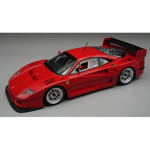 FERRARI F40 LE MANS 1996 PRESS VERSION RED WITH BBS SILVER WHEELS 1:18 Tecnomodel Auto Competizione Modellino