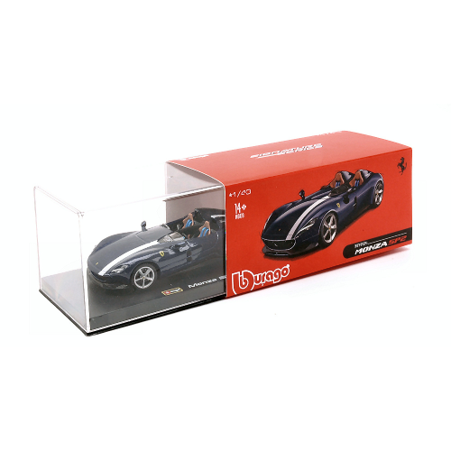 FERRARI MONZA SP2 CONVERTIBLE SIGNATURE BLUE 1:43 Burago Auto Stradali Modellino