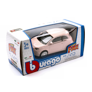 FIAT 500e 2021 PINK 1:43 Burago Auto Stradali Modellino