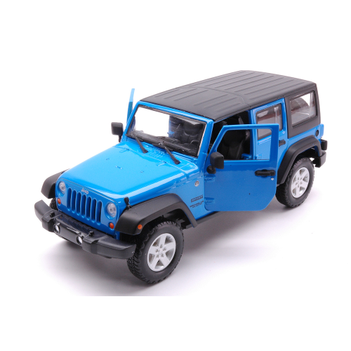 JEEP WRANGLER UNLIMITED 2015 BLUE 1:24 Maisto Auto Stradali Modellino