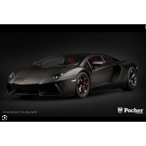 LAMBORGHINI AVENTADOR LP700-4 ROADSTER 2013 BLACK KIT 1:8 Pocher Auto Stradali Modellino