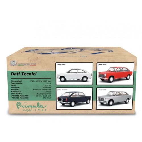 AUTOBIANCHI PRIMULA COUPE 1965 BLUE 1:18 Laudo Racing Auto Stradali Modellino