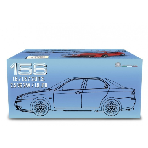ALFA 156 1.8 T.S. 1997 METALLIC DARK BLUE DECALS 1.6/2.0 T.S./1.9 JTD/2.5 V6 24V 1:18 Laudo Racing Auto Stradali Modellino