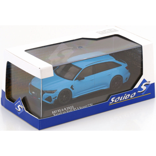 AUDI A6 RS6-R ABT SW STATION WAGON 2021 BLUE 1:43 Solido Auto Stradali Modellino