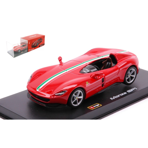 FERRARI MONZA SP1+SP2 2023 2 CAR SET 1:43 Burago Auto Stradali Modellino