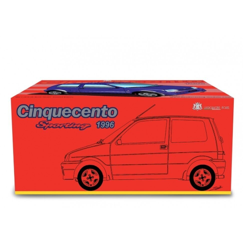 FIAT CINQUECENTO SPORTING 1994 METALLIC BLUE 1:18 Laudo Racing Auto Stradali Modellino