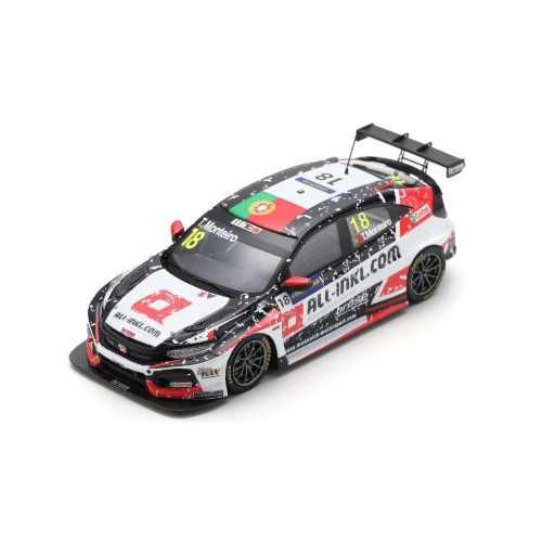 HONDA CIVIC N.18 2nd RACE 3 WTCR 2020 HUNGARORING T.MONTEIRO 1:43 Spark Model Auto Competizione Modellino
