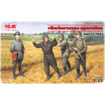 BARBAROSSA OPERATION 1941 1 OFFICER + 3 SOLDIERS KIT 1:35 ICM Kit Figure Militari Modellino