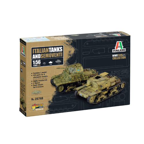 ITALIAN TANKS & SEMOVENTI KIT 1:56 Italeri Kit Mezzi Militari Modellino
