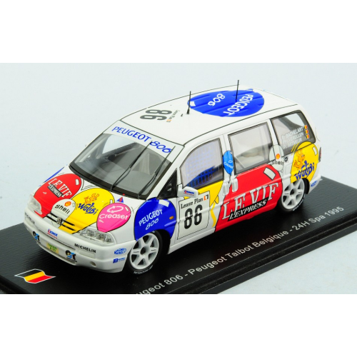 PEUGEOT 806 N.86 24H SPA 1995 P.WITMEUR-E.BACHELART-PH.VERELLEN 1:43 Spark Model Auto Competizione Modellino