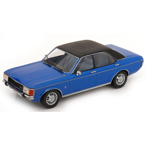 FORD GRANDA MK I 1975 METALLIC BLUE/ MATT BLACK 1:18 ModelCarGroup Auto Stradali Modellino