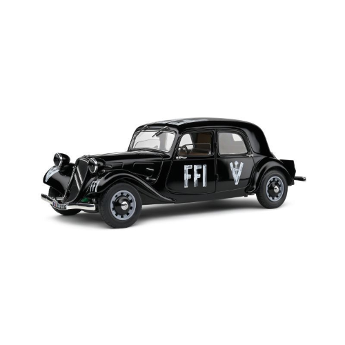 CITROEN TRACTION 7 FFI 1944 BLACK 1:18 Solido Forze dell'Ordine Modellino
