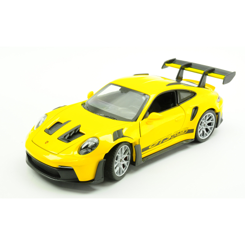 PORSCHE 911 (992) GT3 RS YELLOW 1:24 Welly Auto Stradali Modellino