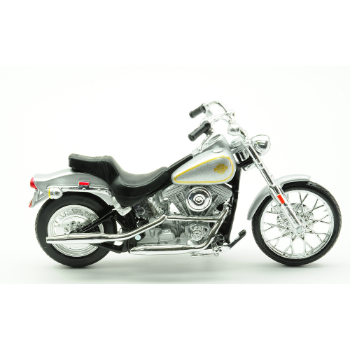 HARLEY DAVIDSON FXST SOFTAIL 1984 SILVER 1:18 Maisto Moto Modellino