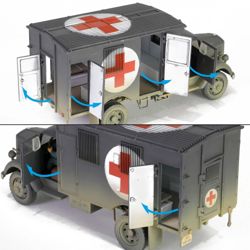 OPEL BLITZ GERMAN 4x4 AMBULANCE 1940 VERDE MILITARE 1:32 Forces of Valor Mezzi Militari Modellino