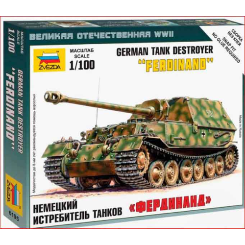 SD.KFZ 184 FERDINAND KIT 1:100 Zvezda Kit Mezzi Militari Modellino