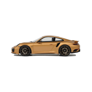 PORSCHE 991.2 TURBO S EXCLUSIVE 2018 GOLD 1:18 GT Spirit Auto Stradali Modellino