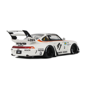 PORSCHE 911 993 RWB BODYKIT KATO-SAN N.41 1993 WHITE 1:18 GT Spirit Auto Competizione Modellino
