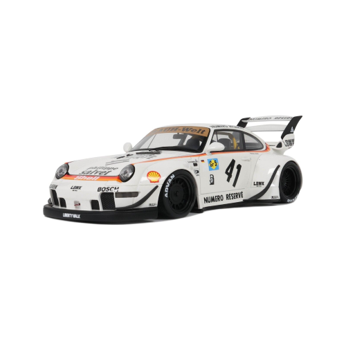 PORSCHE 911 993 RWB BODYKIT KATO-SAN N.41 1993 WHITE 1:18 GT Spirit Auto Competizione Modellino