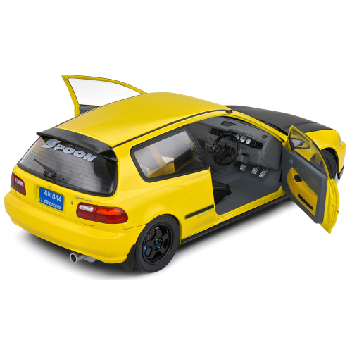 HONDA CIVIC EG6 SiR II SPOON 1991 YELLOW/BLACK 1:18 Solido Auto Stradali Modellino