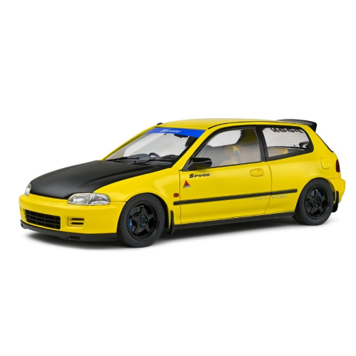 HONDA CIVIC EG6 SiR II SPOON 1991 YELLOW/BLACK 1:18 Solido Auto Stradali Modellino