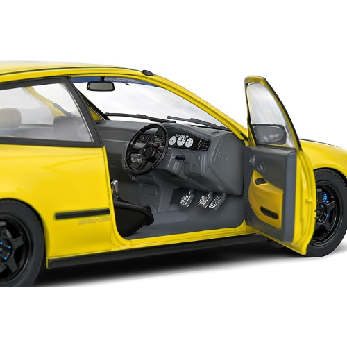 HONDA CIVIC EG6 SiR II SPOON 1991 YELLOW/BLACK 1:18 Solido Auto Stradali Modellino