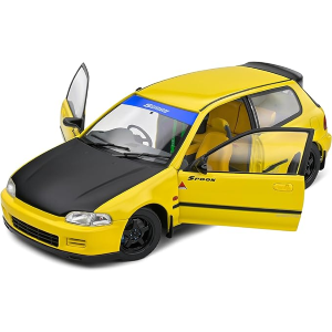HONDA CIVIC EG6 SiR II SPOON 1991 YELLOW/BLACK 1:18 Solido Auto Stradali Modellino
