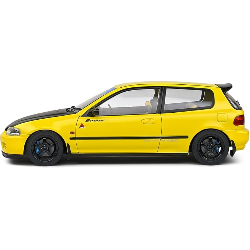 HONDA CIVIC EG6 SiR II SPOON 1991 YELLOW/BLACK 1:18 Solido Auto Stradali Modellino