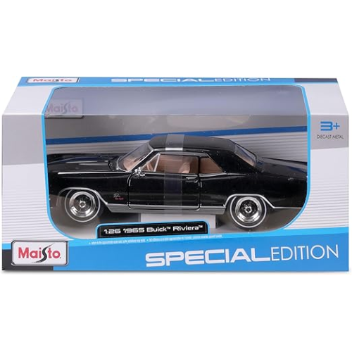 BUICK RIVIERA 1965 BLACK 1:24 Maisto Auto Stradali Modellino
