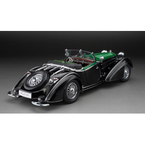 HORCH 855 SPECIAL ROADSTER 1939 BLACK/DARK GREEN 1:18 SunStar Auto d'Epoca Modellino