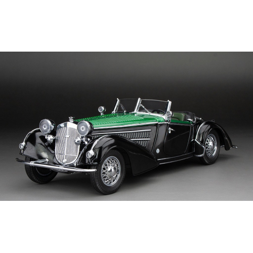 HORCH 855 SPECIAL ROADSTER 1939 BLACK/DARK GREEN 1:18 SunStar Auto d'Epoca Modellino