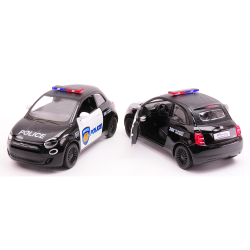 FIAT 500e POLICE EDITION (1 Modellino) 12cm 1:28  Kinsmart Modellismo Giocattolo Modellino