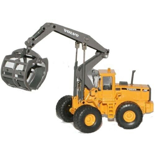 SOLLEVATRONCHI VOLVO L180C TIMBER WHEEL LOADER 1:84 Cararama Mezzi Industriali Modellino