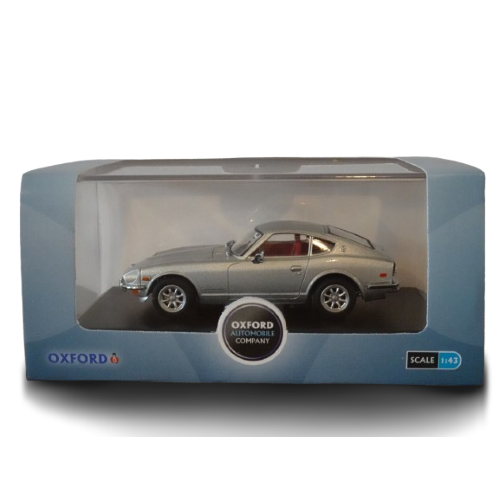 DATSUN 240 Z 1970 SILVER 1:43 Oxford Auto Stradali Modellino