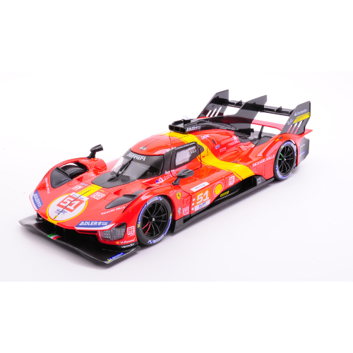 FERRARI 499P N.51 WINNER 24 H LE MANS 2023 PIER GUIDI-CALADO-GIOVINAZZI 1:24 Burago Auto Competizione Modellino