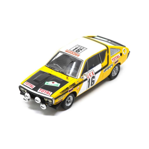 RENAULT 17 N.16 6th RALLYE DU MAROC 1976 J.PRIVE'-"TIBER" 1:43 Spark Model Auto Rally Modellino