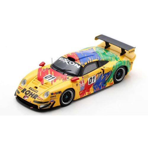 PORSCHE 911 GT1 N.01 WINNER LAS VEGAS 1997 PILGRIM-MC NISH 1:43 Spark Model Auto Competizione Modellino