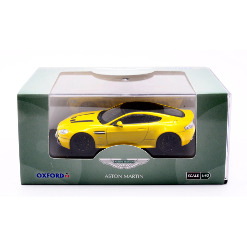 ASTON MARTIN VANTAGE S 2015 YELLOW 1:43 Oxford Auto Stradali Modellino