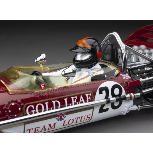 LOTUS 49C N.28 BRITAIN GP 1970 EMERSON FITTIPALDI 1:18 Quartzo Formula 1 Modellino