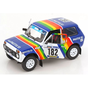 LADA NIVA N.182 RALLY PARIS-DAKAR 1984 J.P JABOUILLE-M.SARDOU 1:18 Solido Auto Competizione Modellino