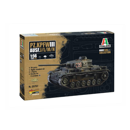 Pz.Kpfw. III Ausf.J/L/M/N KIT 1:56 Italeri Kit Mezzi Militari Modellino