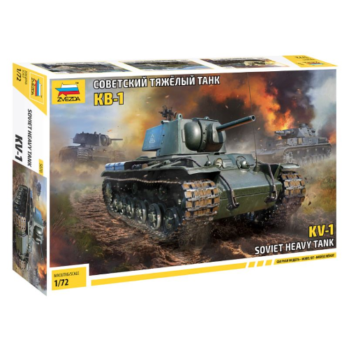 KV-1 WWII SOVIET HEAVY TANK KIT 1:72 Zvezda Kit Mezzi Militari Modellino