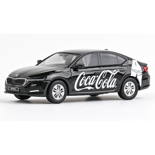 SKODA OCTAVIA IV 2020 COCA COLA BLACK/WHITE 1:43 Abrex Veicoli Commerciali Modellino