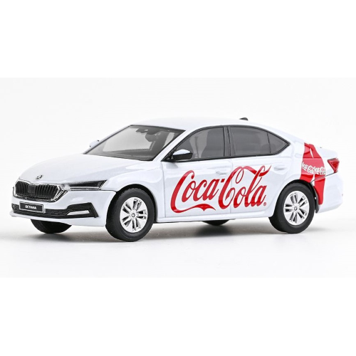 SKODA OCTAVIA IV 2020 COCA COLA WHITE/RED 1:43 Abrex Veicoli Commerciali Modellino
