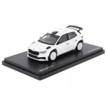 SKODA FABIA IV RS RALLY 2 BASE 2022 WHITE 607E 1:43 Abrex Auto Rally Modellino
