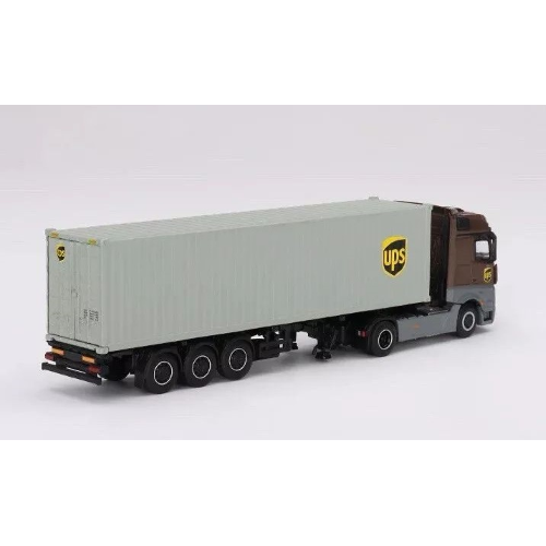 MERCEDES ACTROS WITH 40' CONTAINER UPS EUROPE 2023 1:64 Mini GT Camion Modellino